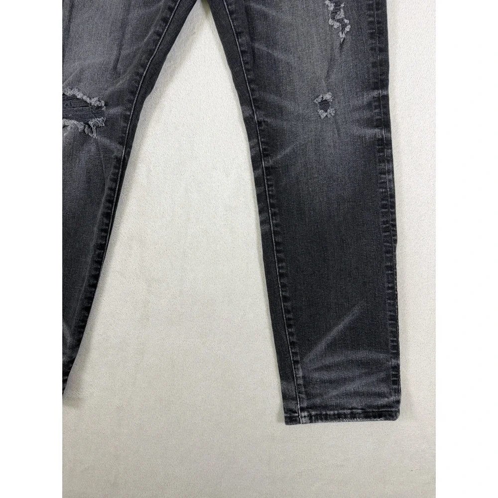 American Eagle Outfitters Air flex+ Distressed Black Slim Fit Jeans Size 34X30